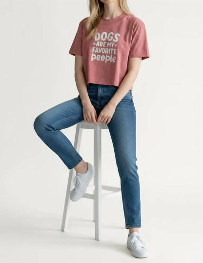 Dogs Are My Favorite Crop Tee