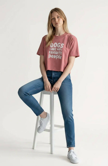 Dogs Are My Favorite Crop Tee