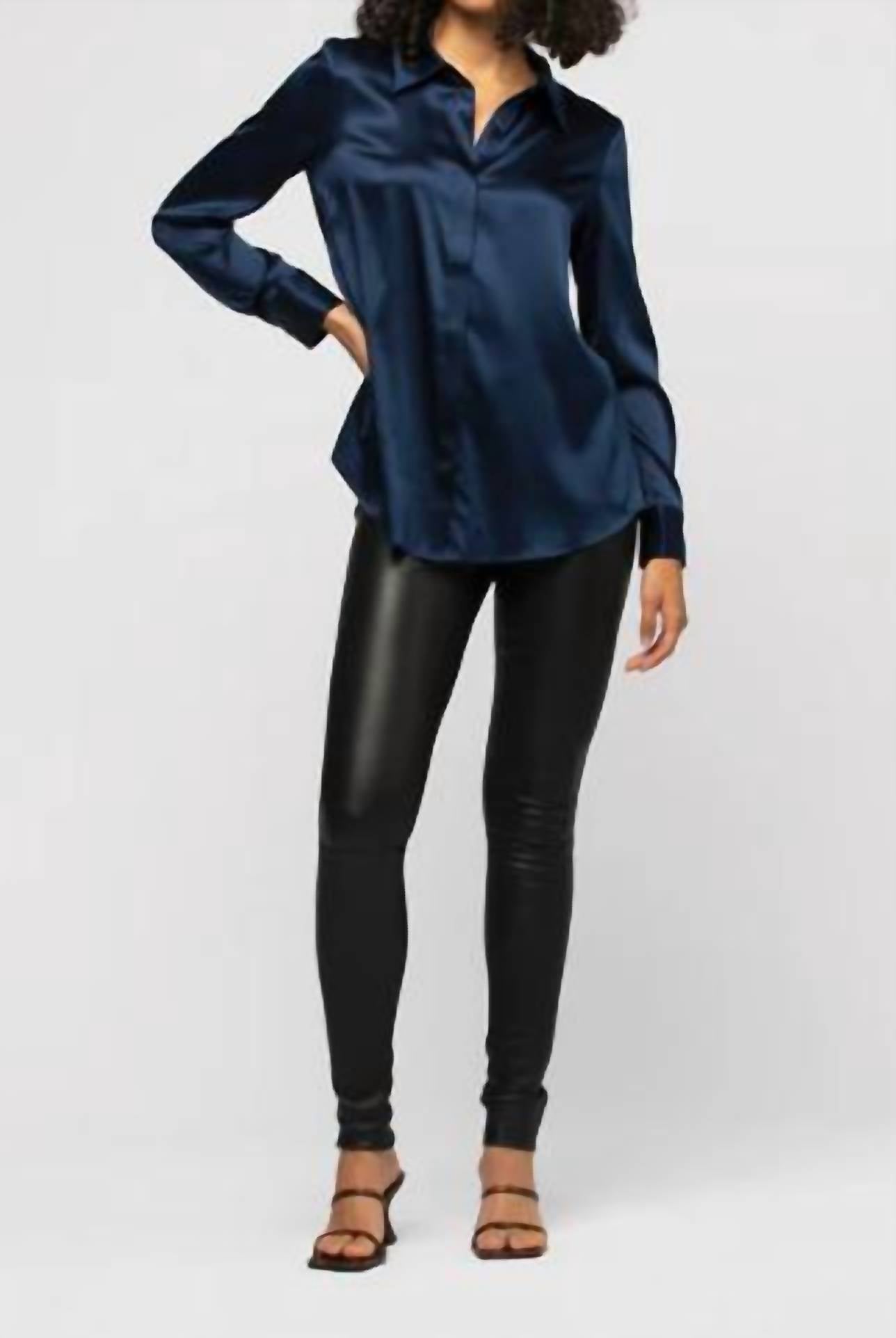 Stretch Leather Leggings