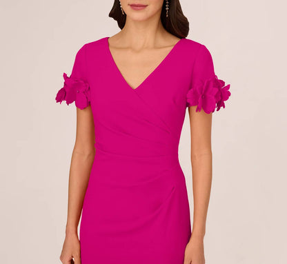 Knit Crepe Short Dress