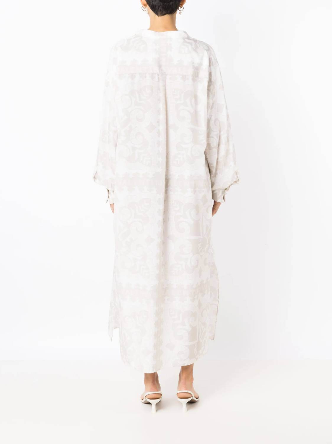 Valentino - Geometric Print Silk Cotton Dress - Rack Hunt