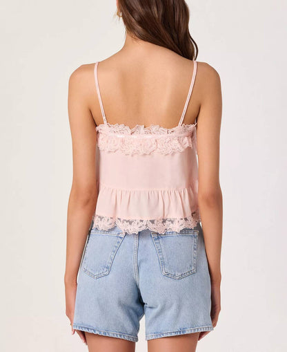Cosette Straight Neck Sleeveless Lace Top