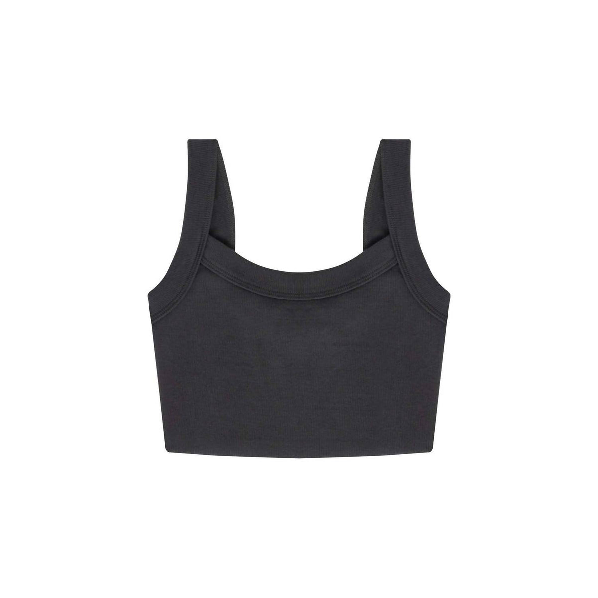 Women's Raw Hem Rib Crop Tank Top