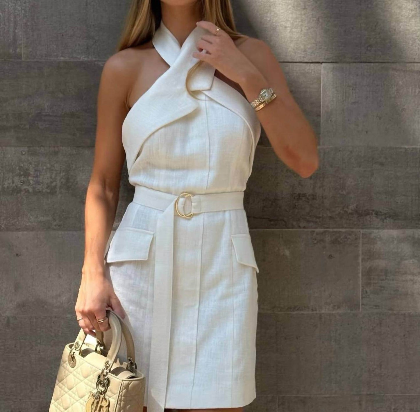 Skunk - Linen Summer Modern Dress - Rack Hunt -