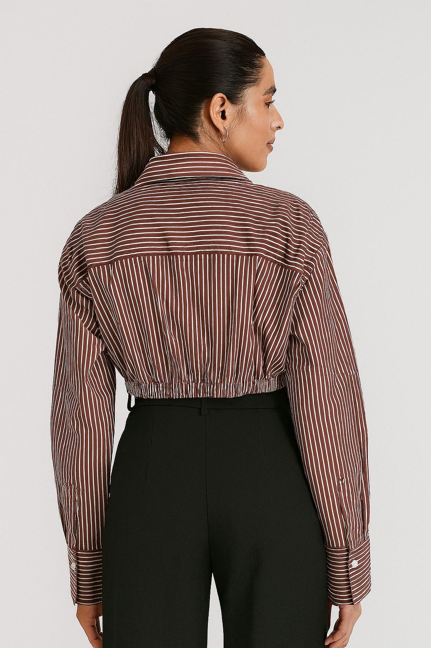 Augusta Cropped Button Down Top