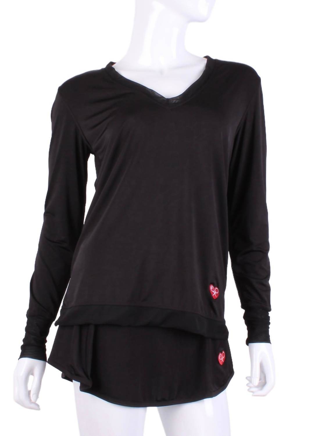 Love Love Tennis - Women's Long Sleeve Very Vee Tee - Rack Hunt
