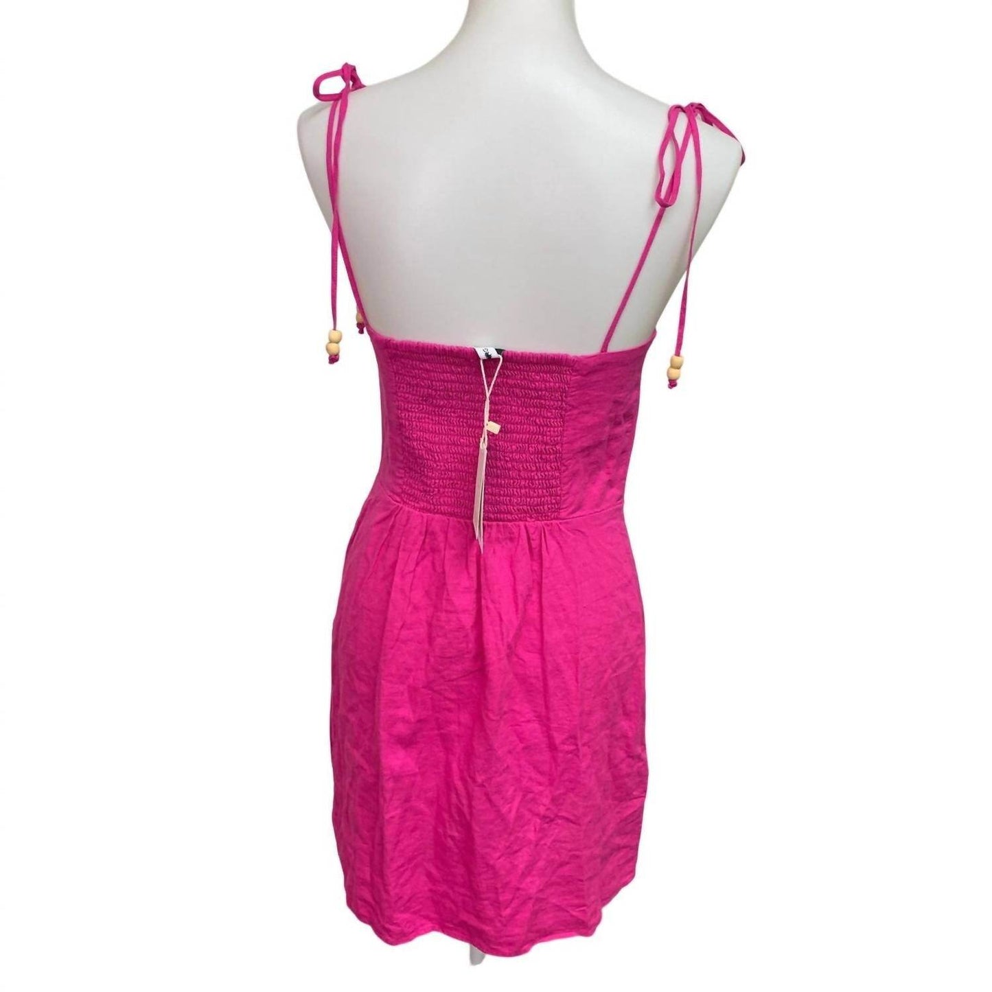 Mango - Linen Dress With Bead Detail - Rack Hunt -