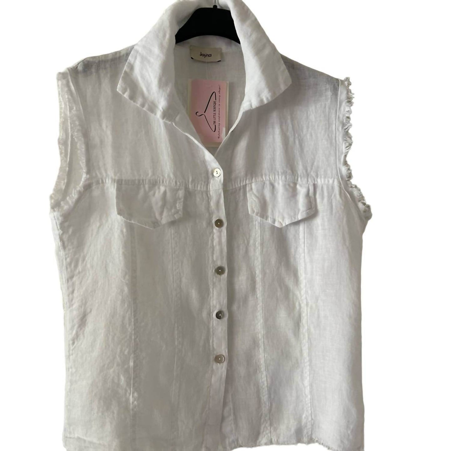Joyna - Light Linen Waistcoat Top - Rack Hunt -