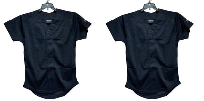 Youth Button Down Baseball Mesh Short Sleeve Jersey - 2-Pack