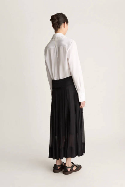 Sofia Pleated Midi Skirt