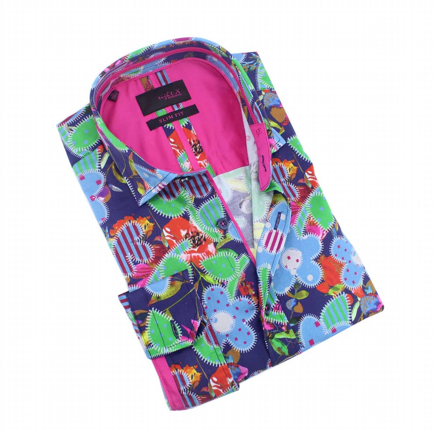Floral Patchwork Print Button Down Shirt