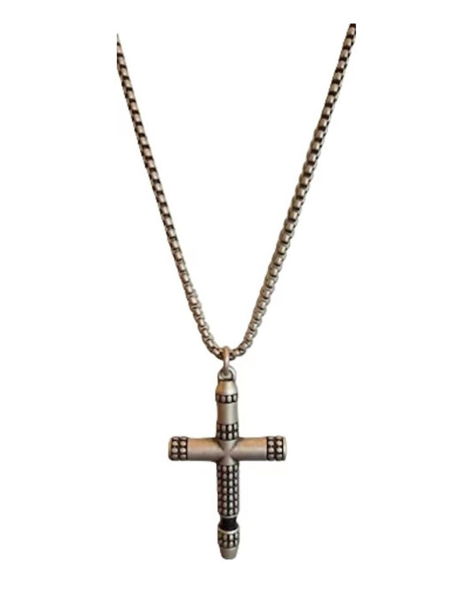 Unisex Studded Cross Necklace