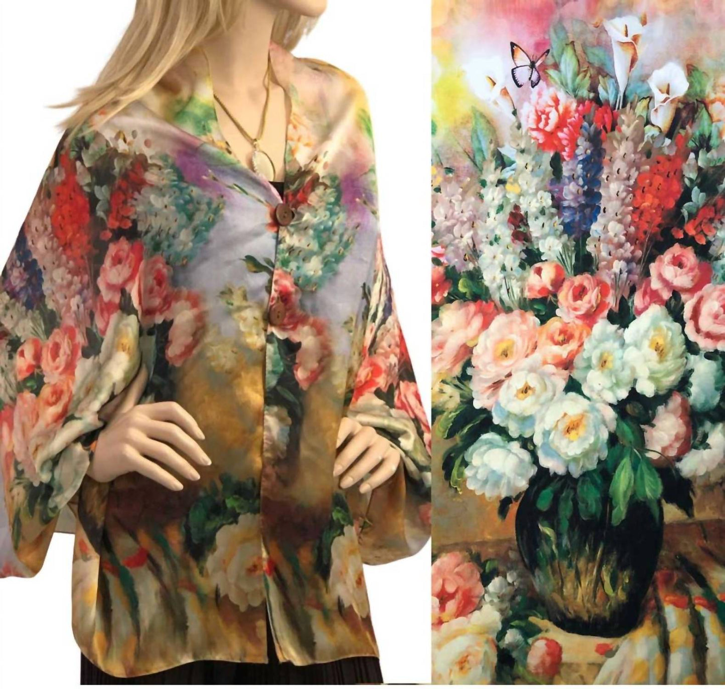 Sunset Floral Shawl