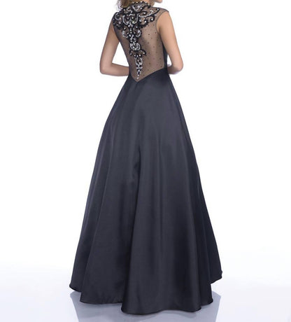 Mock Neck Sleeveless Maxi Dress