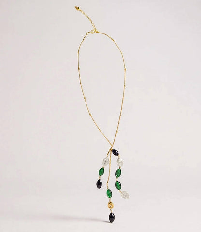 Women's Dangling Gemstone Necklace