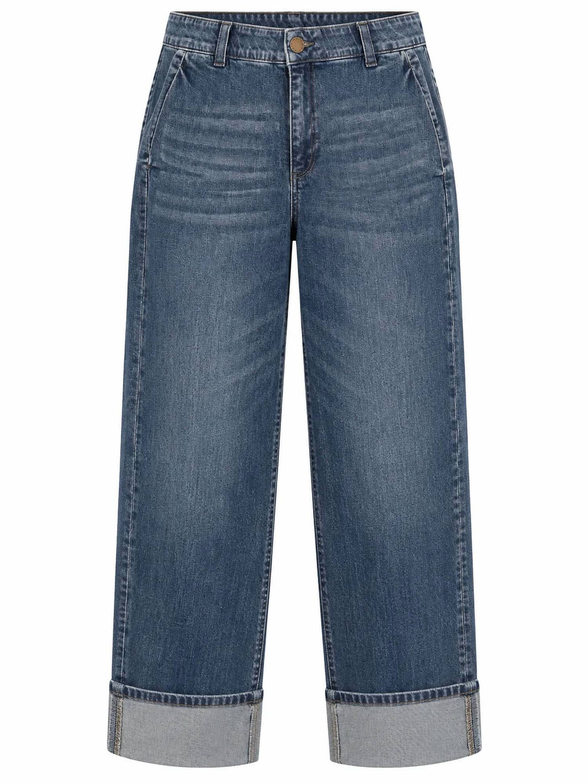 Cuffed Boyfriend Denim Jeans