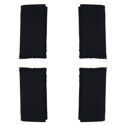 Fringed Design Stone Washed Napkins - Set Of 4