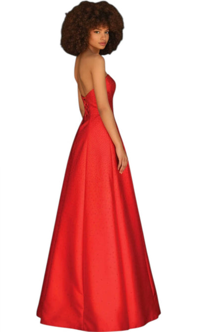 Strapless Fit And Flare Maxi Dress