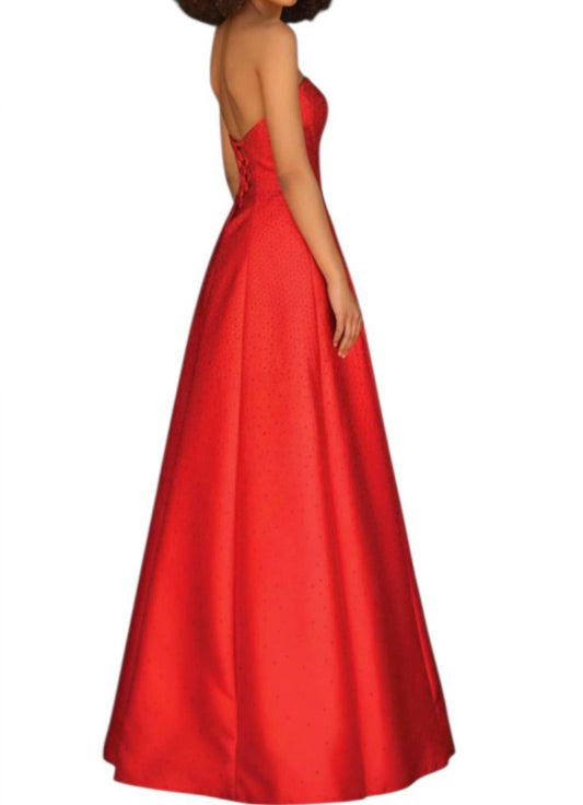 Strapless Fit And Flare Maxi Dress