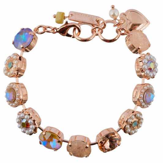 Women's Desert Rose Crystal Gem Tennis Bracelet
