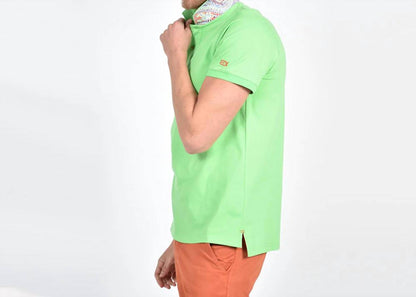 Double Sided Multi Colored Paisley Print Collar Polo