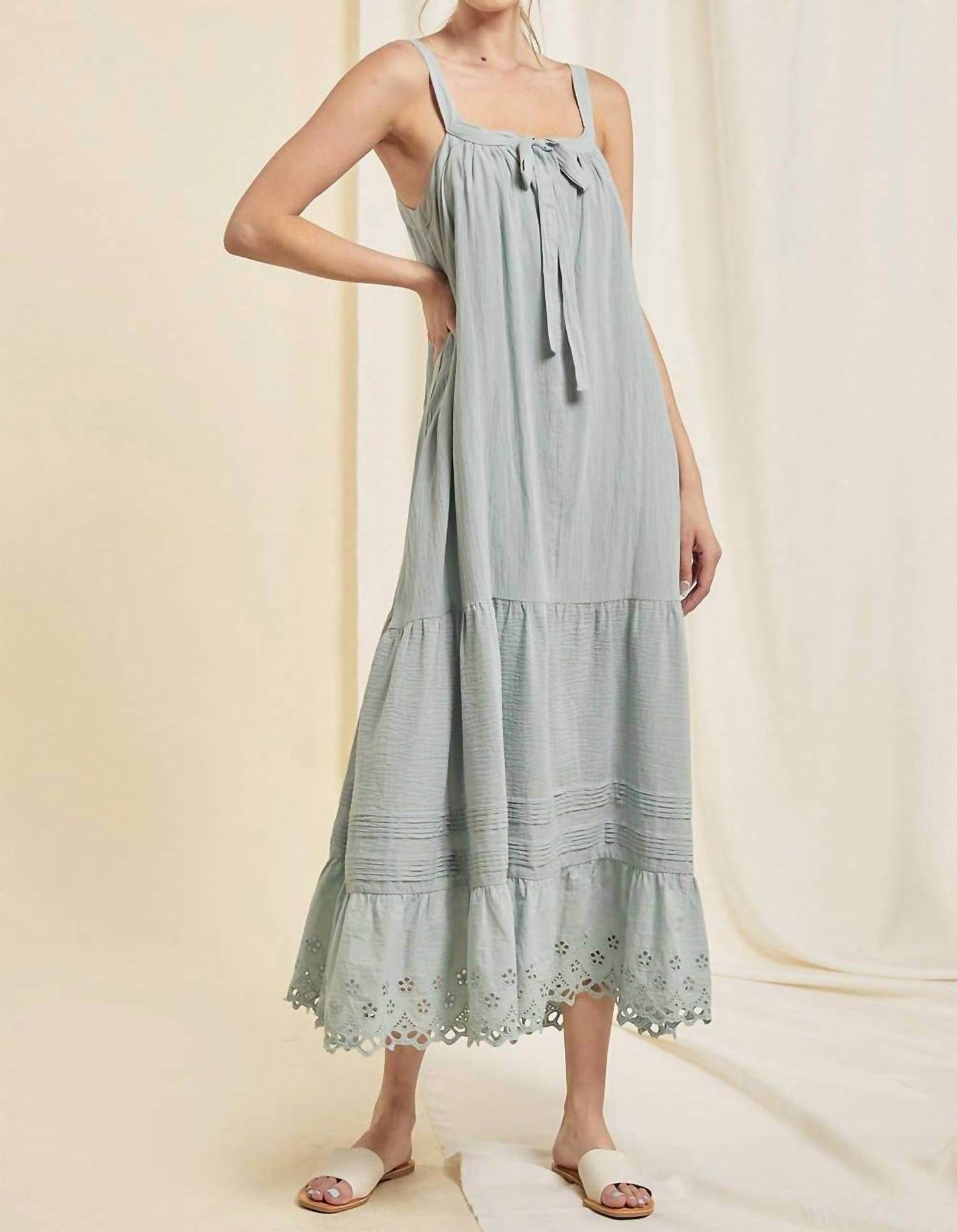 On You - Bowtie Eyelet Dress - Rack Hunt -