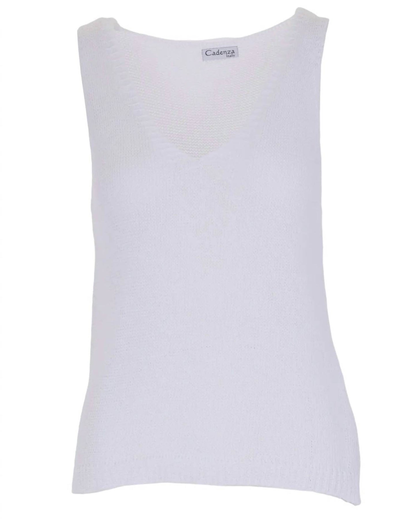 Cadenza Italy - Soft V-neck Sleeveless Top - Rack Hunt