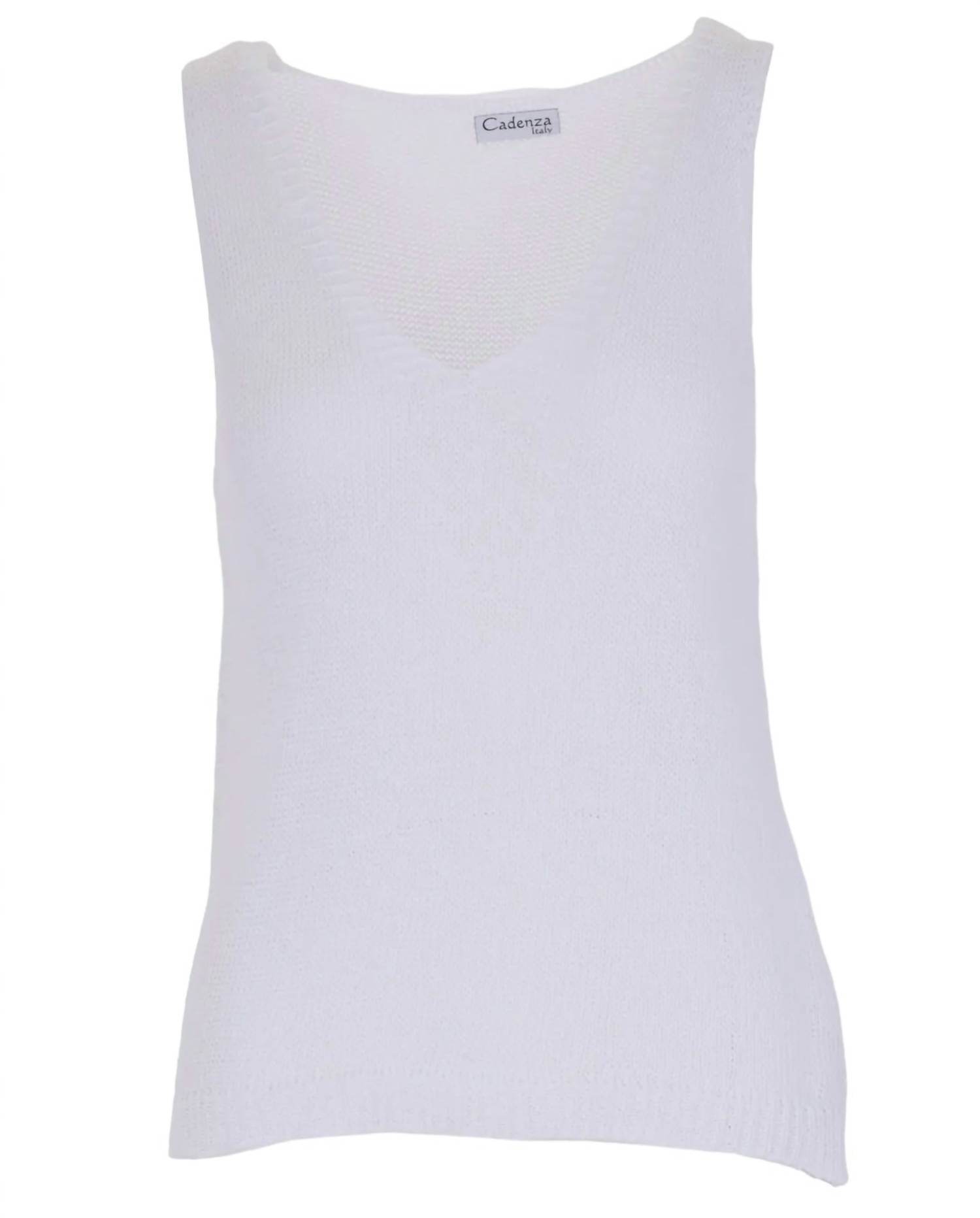 Cadenza Italy - Soft V-neck Sleeveless Top - Rack Hunt