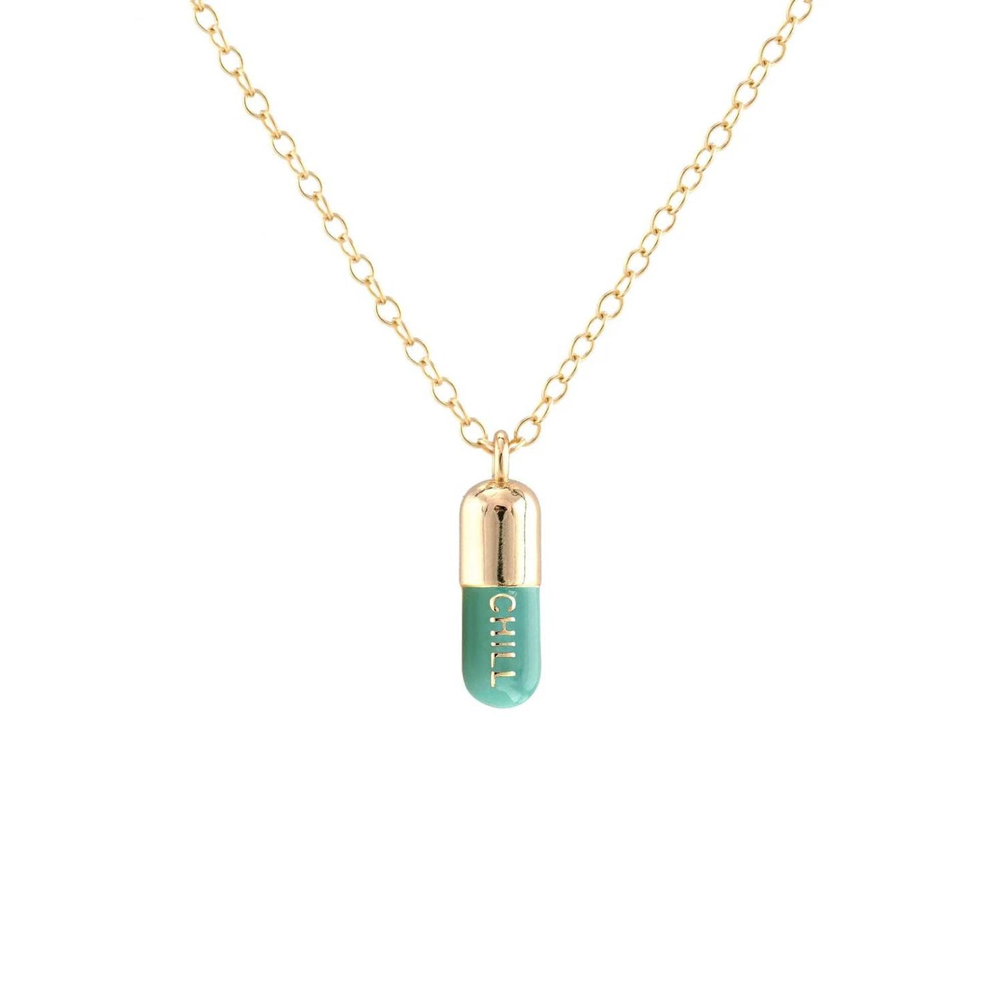 Women's Chill Pill Enamel Necklace