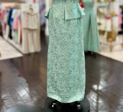 Women's Off Shoulder Cascade Evening Gown