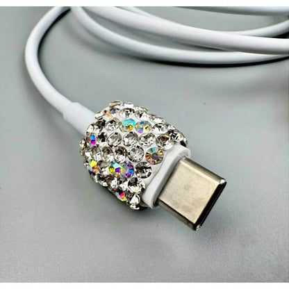 Ole - Women's Clear Bling Usb Charger Cable - Rack Hunt