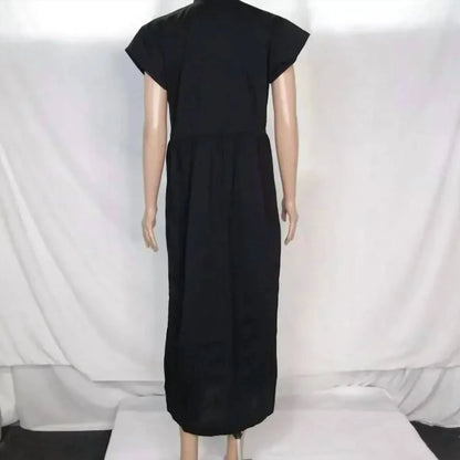 BITTE KAI RAND - Women's Asymmetric Button Short Sleeve Dress - Rack Hunt