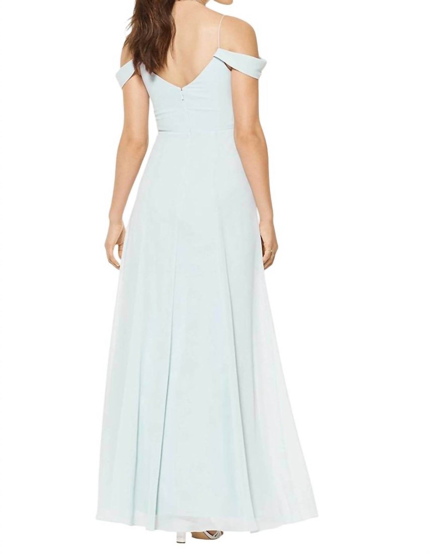 Bill Levkoff - Chiffon Bridesmaid Dress With Off-center Slit - Rack Hunt -