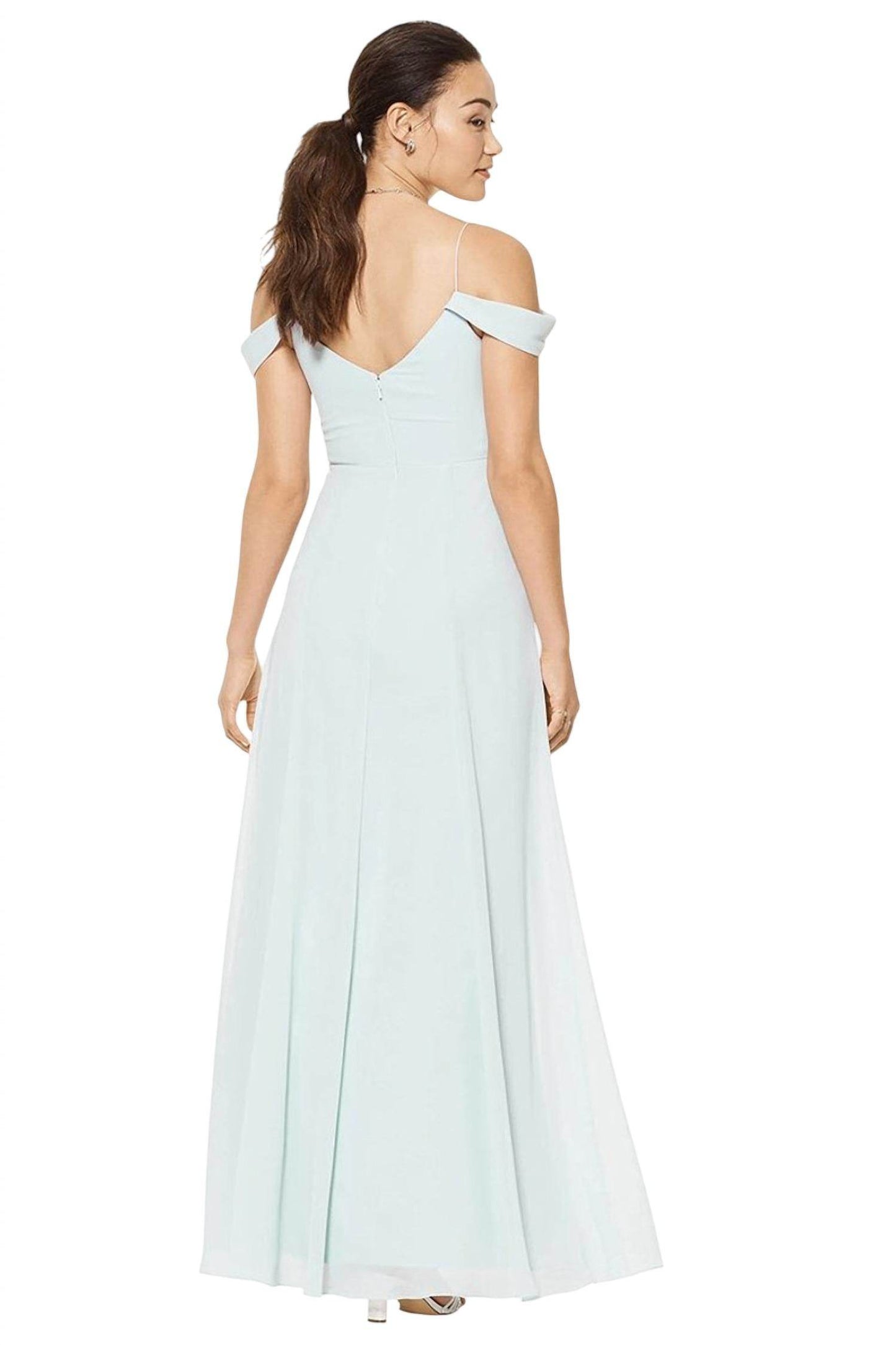 Bill Levkoff - Chiffon Bridesmaid Dress With Off-center Slit - Rack Hunt -