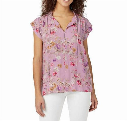 Flutter Sleeve Floral Top