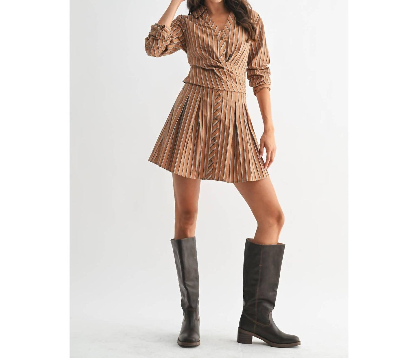 Stripe Collared Dress