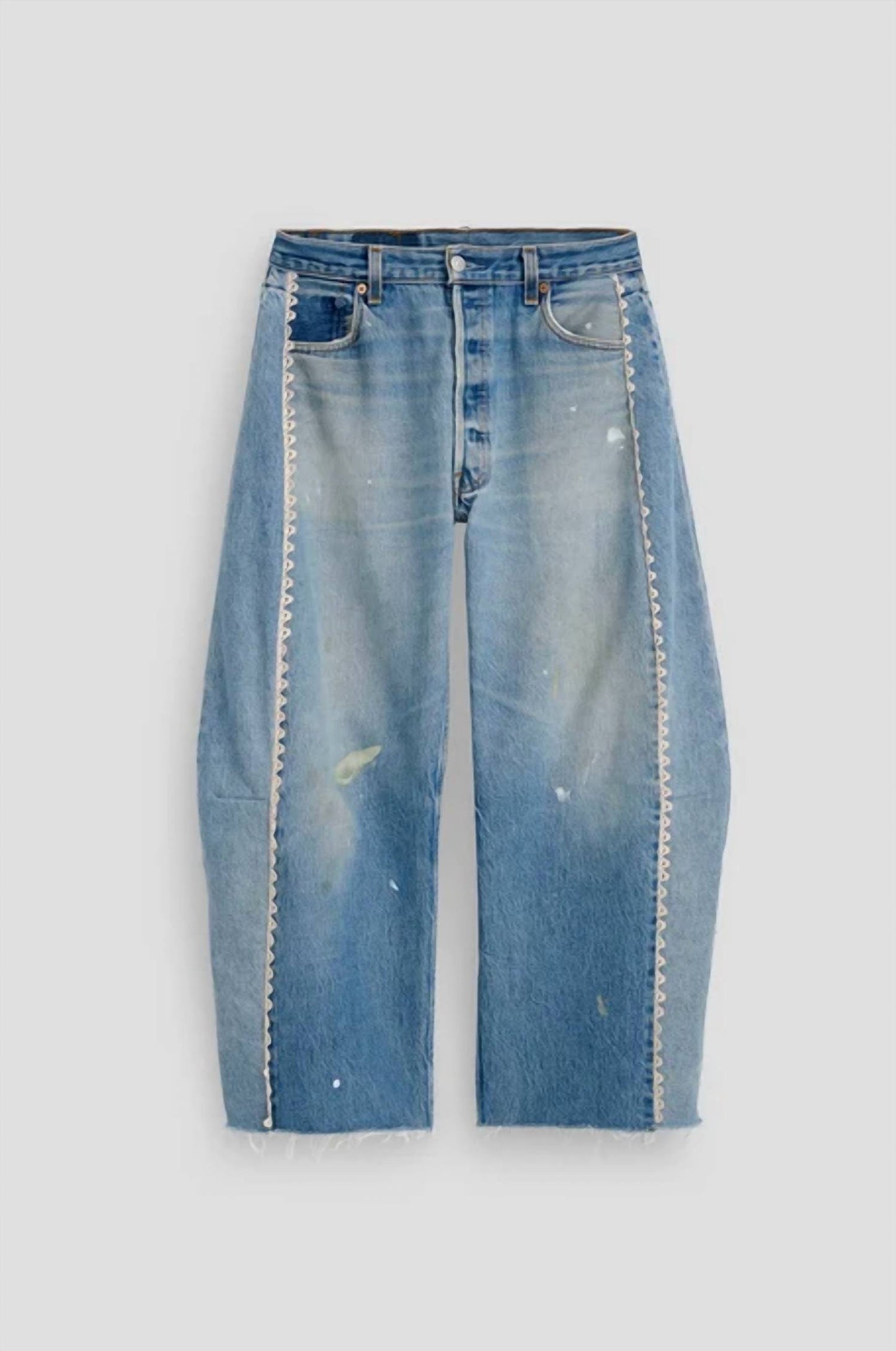 Tattered Lace Barrel Jeans