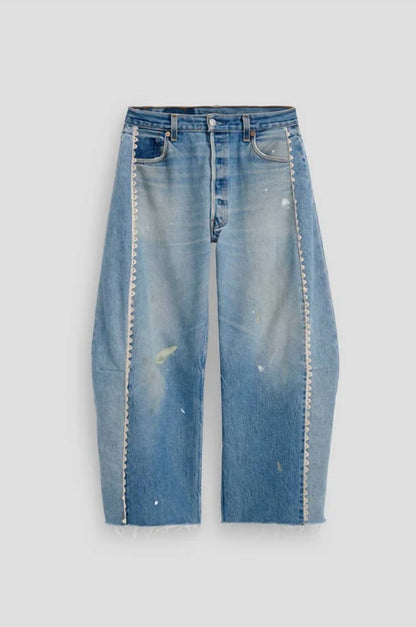 Tattered Lace Barrel Jeans