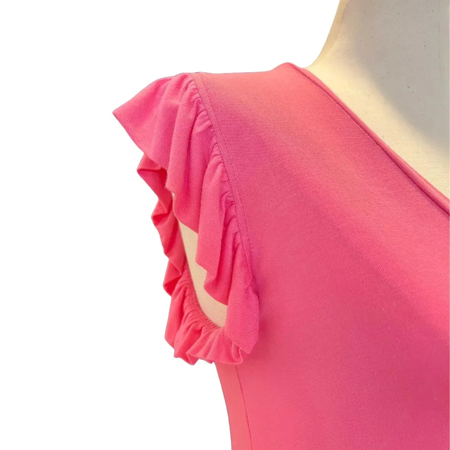 Alyssa Thomas - Women's Flutter Sleeve V-Neck Top - Rack Hunt