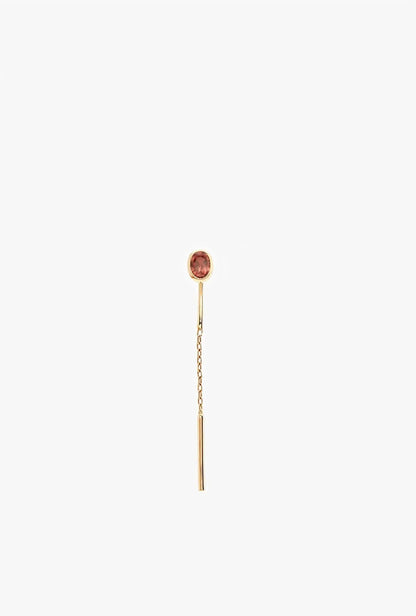 Fie Isolde - Women's Alfa Threader Earring Short With Precious Stone - Rack Hunt