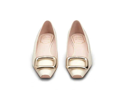 Women's Viv Choc Metal Buckle Ballerinas Flat Shoes