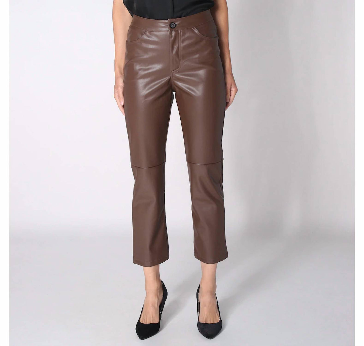 Duet Peg Straight Leg Faux Leather Pant
