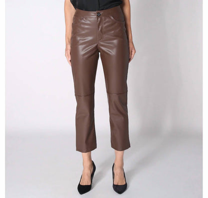 Duet Peg Straight Leg Faux Leather Pant