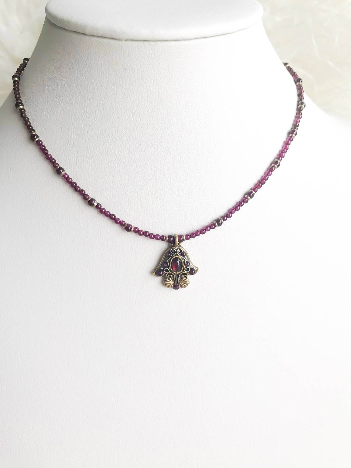 Michal Golan - Women's Beaded Hamsa Necklace - Rack Hunt