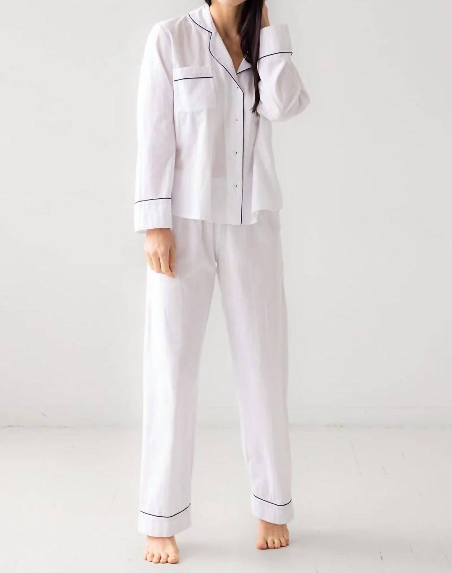 Classic Flannel Pajama Top And Pants Set