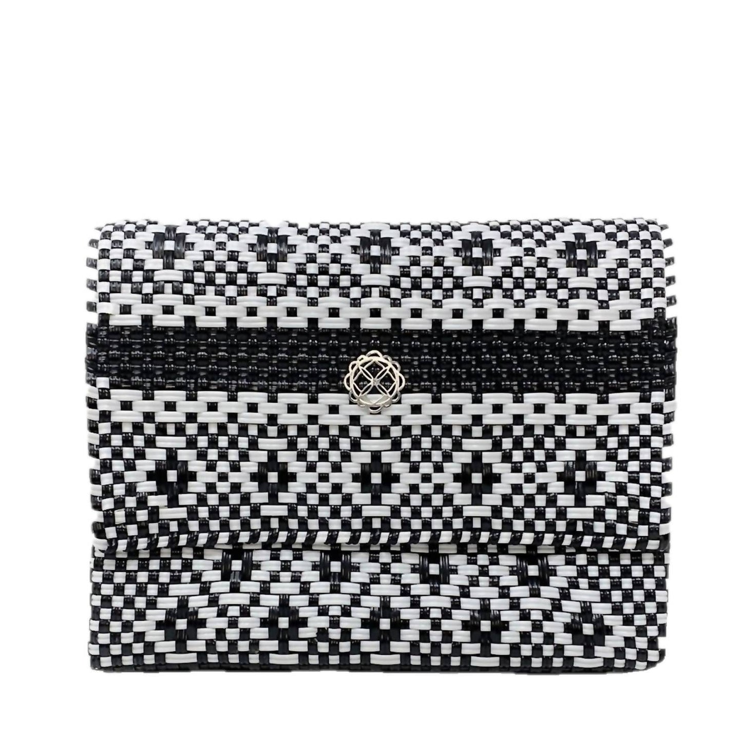 Women's Handmade Aztec Stripe Long Braided Strap Crossbody Bag