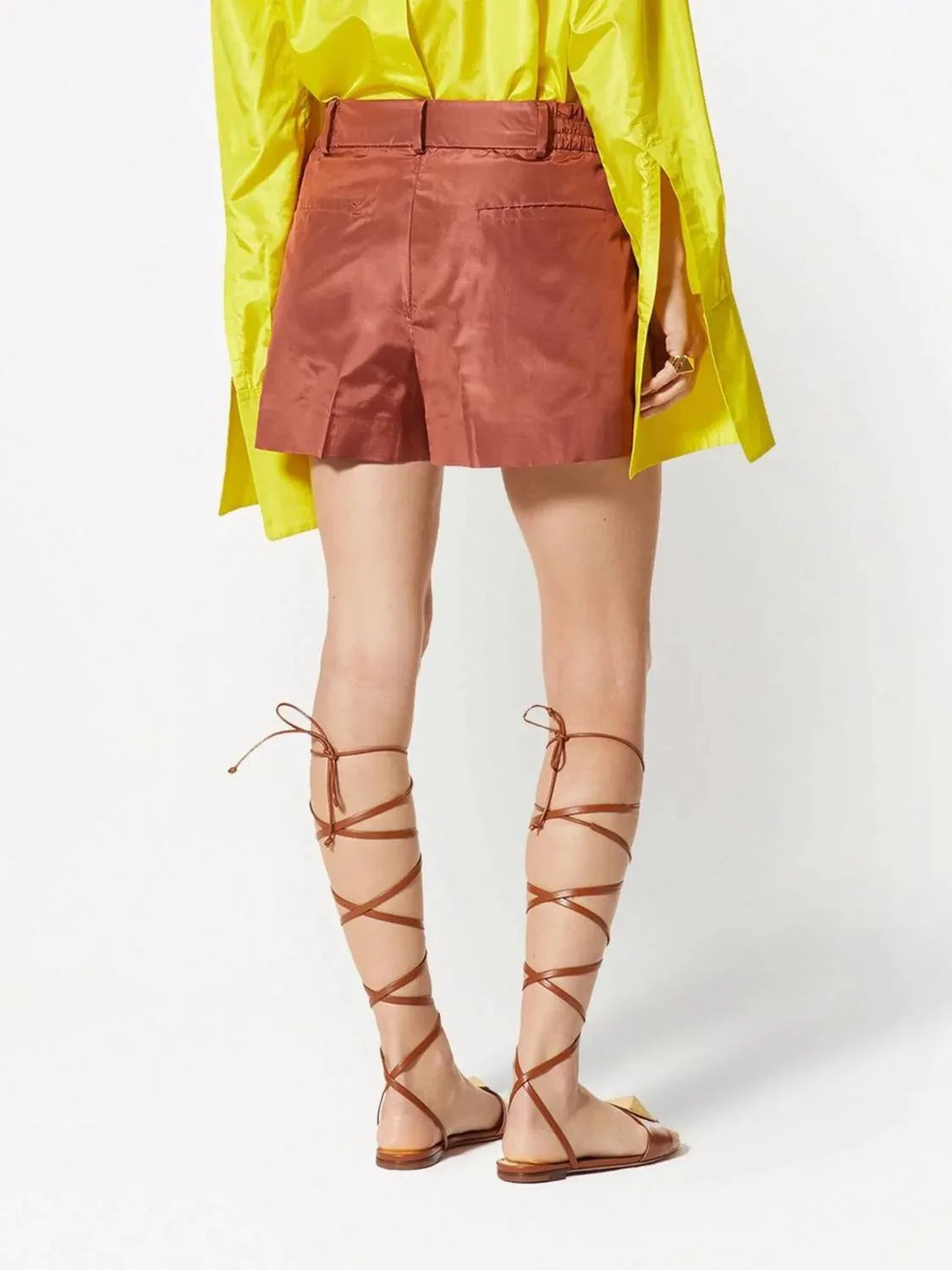 Valentino - Pressed Crease Tailored Shorts - side view - Rack Hunt