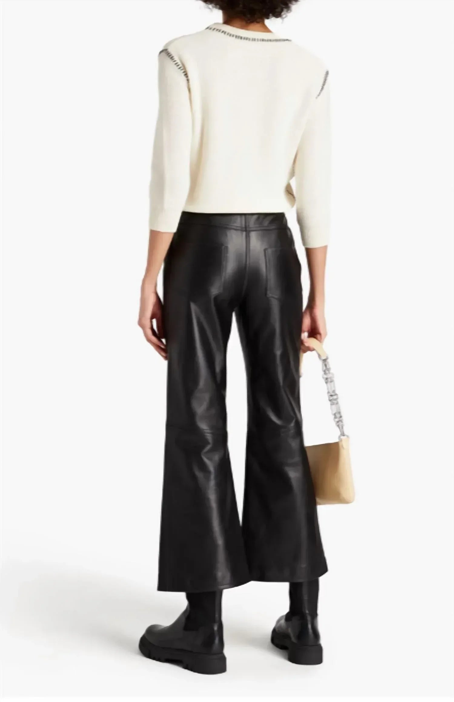 Boutique Moschino - Leather Kick-Flare Pants - Rack Hunt