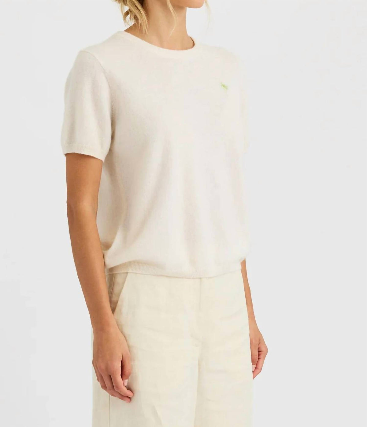Jojo Cashmere Embroidered Tee