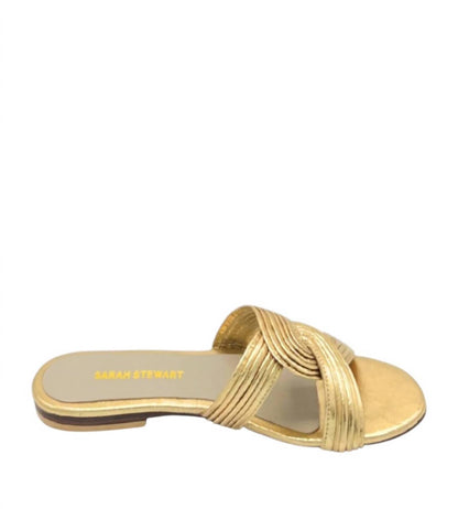 Women's Angela Swirl Leather Flat Sandal